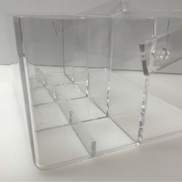 VINTAGE Acrylic Brush Caddy Handle Clear - Picture 3 of 10